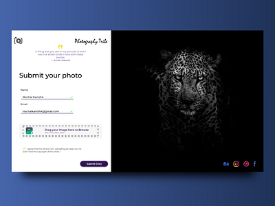 Sign Up Minimal | DailyUI adobexd creativity dailyui dailyui 001 design minimal photography photography website sign signup ui website