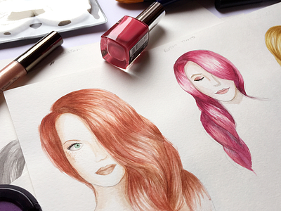Makeup Ebook Illustration ebook illustration makeup watercolor
