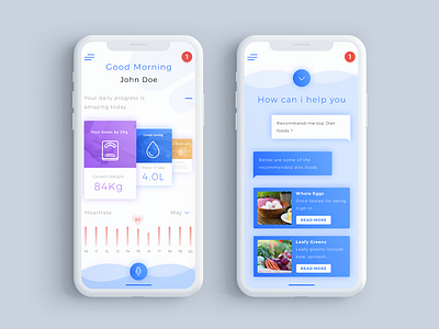 Health Assistant Virtual App Concept app photoshop sketch ui ux