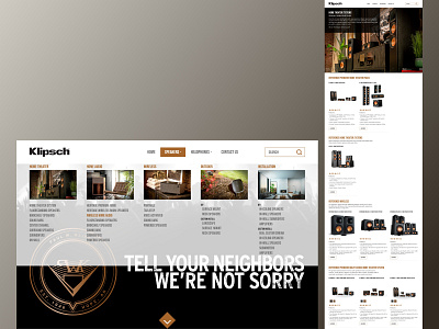 Klipsch - website Design design ui ux web design xd