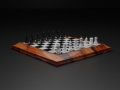 Chess Scene - 3D Modeling