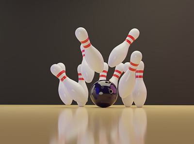 Bowling - 3D Modeling 3d 3d art 3d modeling blender bowling illustration render