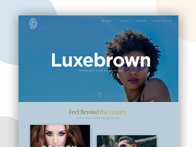 luxe brown design landingpage responsive website