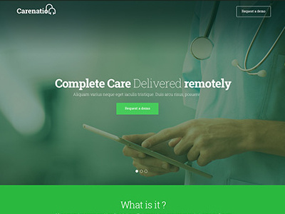 Dribble healthcare homepage index responsive website