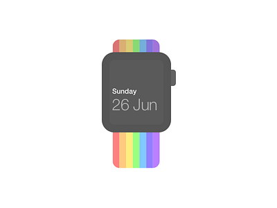 Pride Day 2016 apple pride rainbow watch