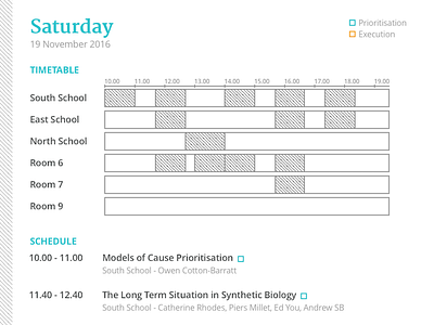 Schedule: Saturday (Day 2) v1 booklet print schedule timetable