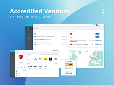 Accredited Vendors - Dashboard interface