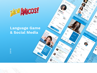 New Amigos - Responsive Language Game appdesign case study game design inoxoft mobile design ui design user experience ux design