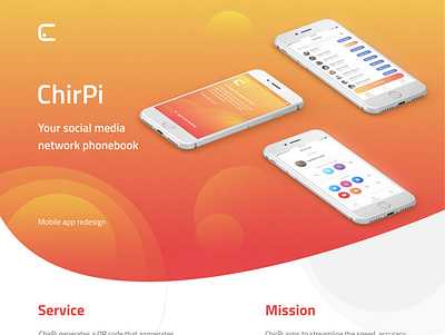 ChirPi Mobile Application case study inoxoft mobile app design redisign social network ui design ux design