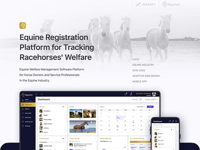 Equine Registration Platform for Tracking Racehorses' Welfare appdesign case study dashboard design inoxoft mobile app ui ui design ux ux design web design