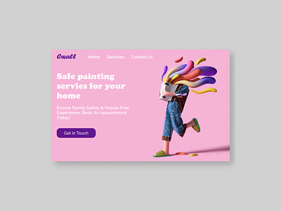 Landing Page for a paint company 3d app design colours figma home page home screen homepage homepage design landing page paint pastels ui inspiration uiux ux web inspiration webdesign website website concept website design website homepage