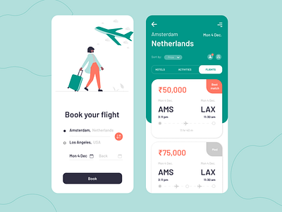 Travel app design