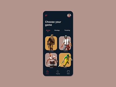 Gaming App app design cod cricket design figma freefire gameing illustration pubg ui ui inspiration uiux ux webdesign