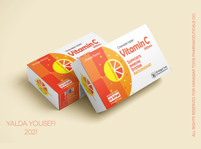 Vitamin C Tablet Packaging cosmetic cosmetic packaging design medical medical packaging medicine minimal packaging packaging design pharmaceutical pharmaceuticals tablet vitamin c