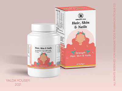 Hair And nail Medicine Packaging branding cosmetic packaging design minimal package mockup packagedesign packaging packaging design pharmaceutical printing pharmaceuticals printing