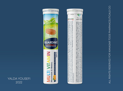 Multi Vitamin (Effervescent Tablet) branding design minimal packaging packaging design pharmaceuticals
