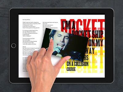 Queen: The Illustrated Lyrics app ebook ibook interactive letterpress lyrics queen ux
