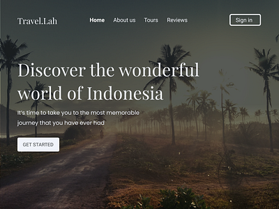 Travel.Lah - Indonesia Travelling Website branding design desktop indonesia landing page logo travel travelling ui ux