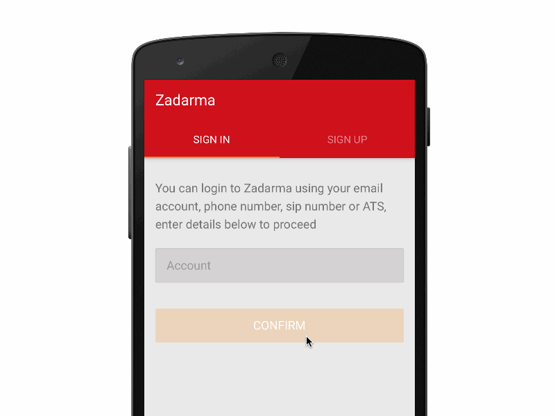 Login interaction android animation check form framer interaction login material spinner submit