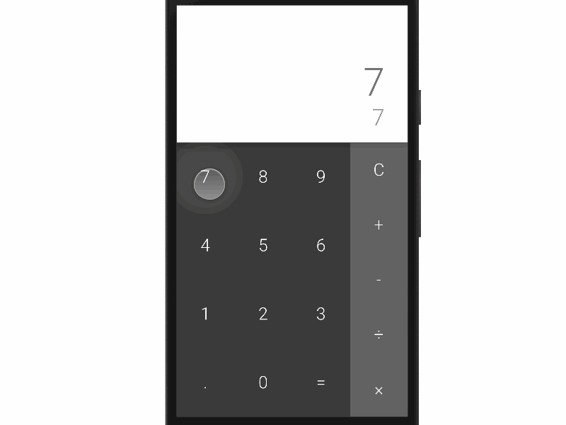 Android M Calculator made in Framer JS android animation calculator framer interactive material