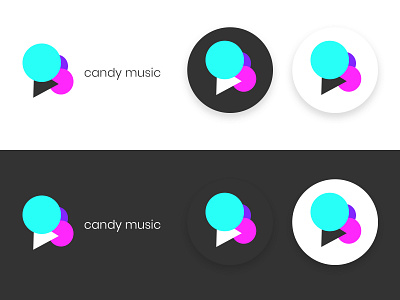 Daily UI 005 - App Icon Design (Candy Music) adobe photoshop app dailyui dailyui 005 dailyuichallenge design illustration logo minimalistic modern music typography ui