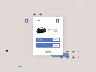 Shopping Cart UI Design | Daily UI 058 adobe photoshop cart daily ui dailyui dailyuichallenge design jbl minimalistic modern shopping cart ui web design webdesign