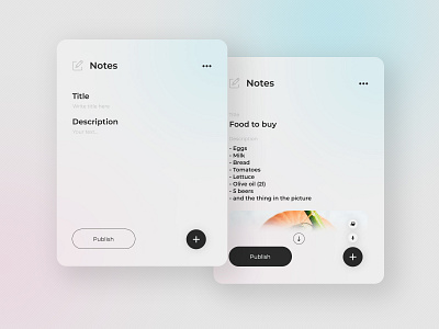 Notes Widget Element Design | Daily UI 065 adobe photoshop daily ui dailyui dailyuichallenge design minimalistic modern notes notes widget ui web design webdesign