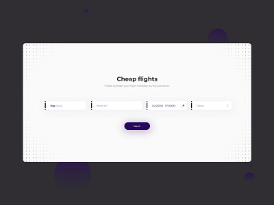 Flight Search UI Design | Daily UI 068