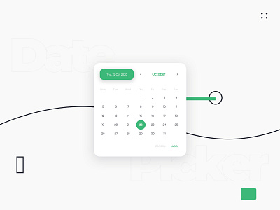 Date Picker Element Design | Daily UI 080