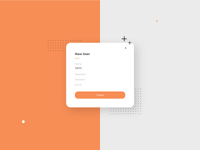 Create New User UI Design | Daily UI 090