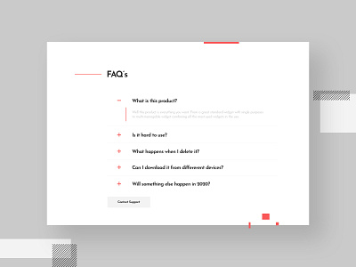 F.A.Q UI Design | Daily UI 092 adobe photoshop daily ui dailyui dailyuichallenge design minimalistic modern ui web design webdesign