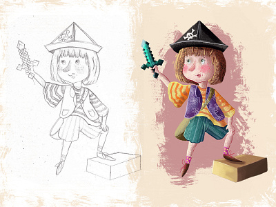 Pirate Girl - children book Illustration