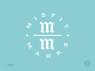 Misfit Marks Society badge branding graphic design logo mark misfit mm typography
