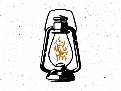 Lantern+Deer deer fire illustration lantern outdoors