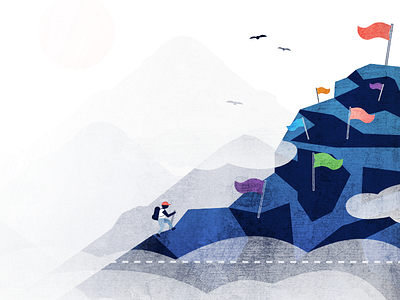 Case Study Illustrations case study climbing good times illustration mountain