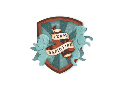 Team Insignia - Rapid Fire dogs emblem illustration shield texture