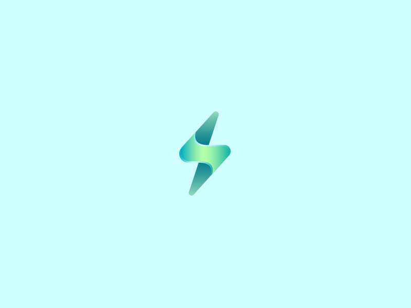 It's electrifying! gradient illustration vector lightning logo
