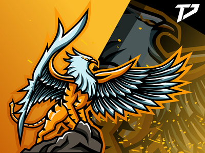Griffin illustration with esport logo style