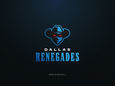 Dallas Renegades Redesign branding cartoon character cowboy dallas design esport football illustration logo mascot renegades typography vector