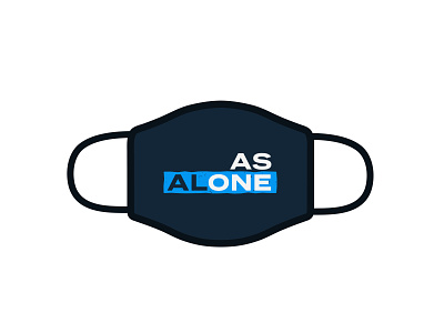 Alone As One branding covid design grunge logo mask print swag typography
