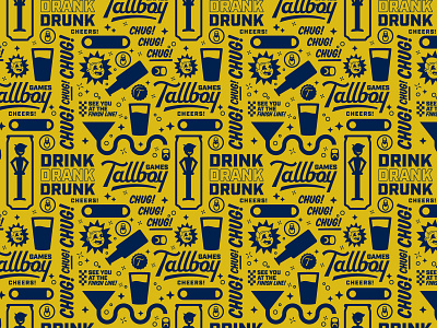 Pattern beer blue branding cartoon design grunge illustration lettermark logomark pattern retro script typography vector vintage