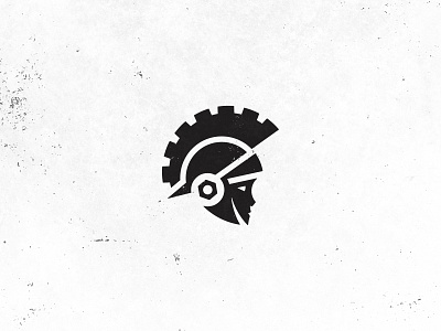 Construction Logo black bolts character construction face grunge helmet log logo nuts spartan texture vector