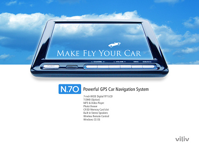 N70 Ad. (2006) ad car design fly navigation product promotion sky viliv