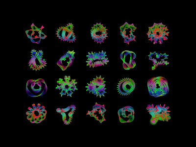 Evolution (2008) 3d art cell color icon illustration neon rainbow