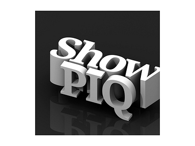 SHOWPIQ Logo 2nd. 3d bi facebook identity logo symbol typography wordmark