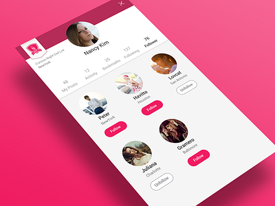 App UI :  Profile