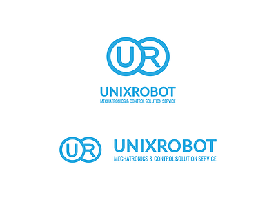 Unixrobot CI business card ci logo robot symbolmark unix wordmark