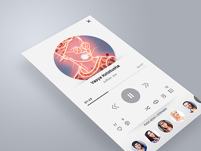 Music Player app gui mobile music player ux
