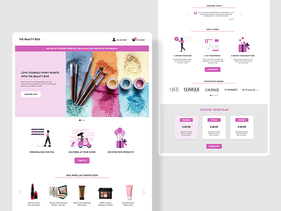 #DailyUI #003 - Landing Page - The Beauty Box