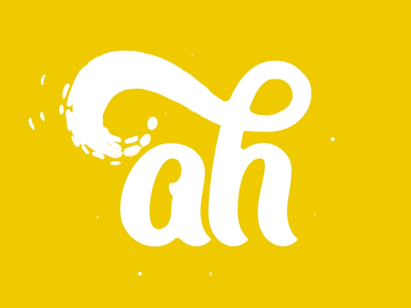 Ahhhh animation cel animation handdrawn lettering logo motion graphics typography